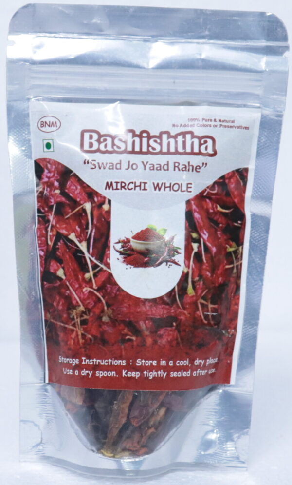 RED MIRCH WHOLE BASHISTHA RED CHILLI ( LAL MIRCH ) WHOLE - 25 g